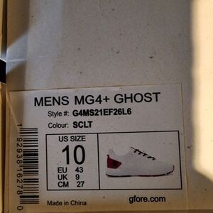 G/FORE Men's MG4+ Ghost Sneakers - White with Red Accents